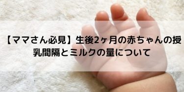 【ママさん必見】生後2ヶ月の赤ちゃんの授乳間隔とミルクの量について